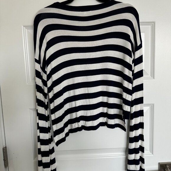 Lulu's Isadora Navy Blue and White Striped Sweater - Picture 4 of 4